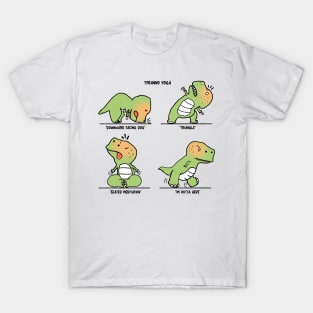 T-Rex tries Yoga T-Shirt